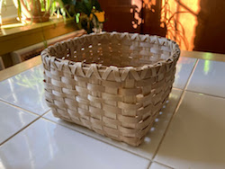 The author's woven ash basket