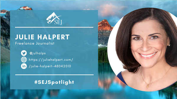 #SEJSpotlight graphic for Julie Halpert