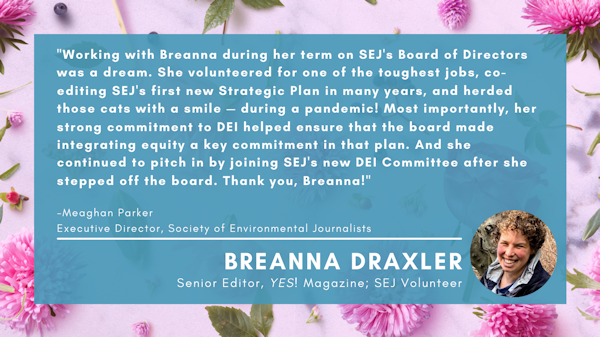 #SEJSpotlight graphic for Breanna Draxler