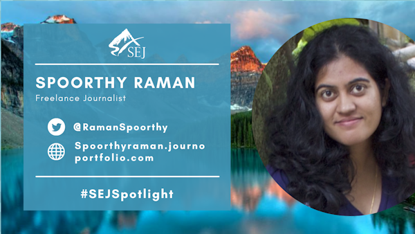 #SEJSpotlight graphic for Spoorthy Raman