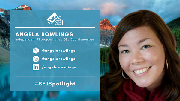 #SEJSpotlight graphic for Angela Rowlings